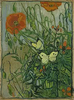 Vincent Van Gogh, Poppies and Butterflies, 1889