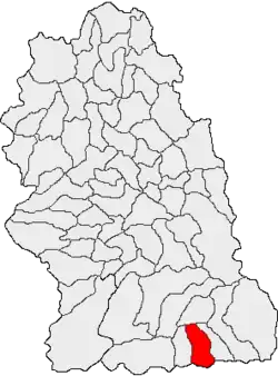 Location in Hunedoara County