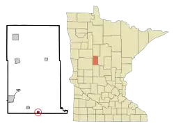 Location of Aldrich, Minnesota