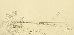 Wake Island as depicted by the United States Exploring Expedition, drawn by Alfred Thomas Agate