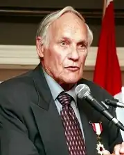 Ursuliak in front of a microphone