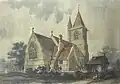 Watercolour of the design for Blackmoor Parish Church 1870