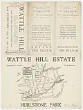 Wattle Hill Estate Ashbury, 1915, Location Map, Richardson & Wrench.