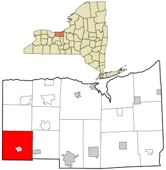 Location in Wayne County and the state of New York.
