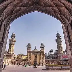 Lahore's Wazir Khan Mosque is considered to be the most ornate Mughal-era mosque.[94]