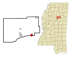 Location of Mathiston, Mississippi