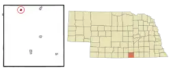 Location of Bladen, Nebraska