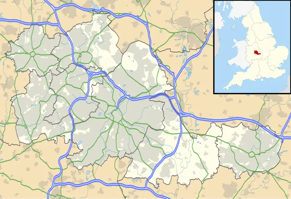 Walsall is located in West Midlands county
