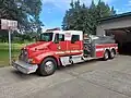 Tender 1-1 serving the West Thurston Regional Fire Authority, WA. 2002 Pierce tanker - Kenworth tandem crew cab