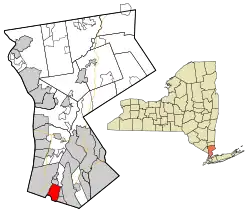 Location within Westchester County and the state of New York