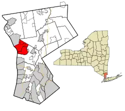 Location of Ossining (town), New York
