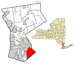 Location in Westchester County and the state of New York