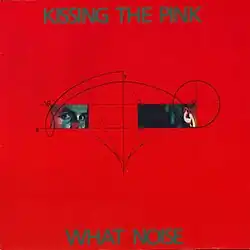 Album cover of What Noise; features green text on red background with strange graphs and images in the middle