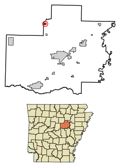 Location of Pangburn in White County, Arkansas.