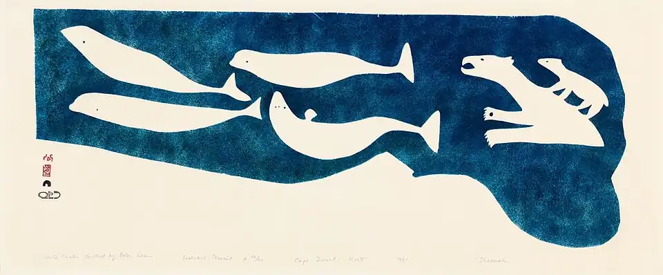 White Whales Startled by Bear (1961)