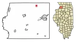 Location of Coleta in Whiteside County, Illinois.