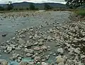 Wide flood-bed of River Doe