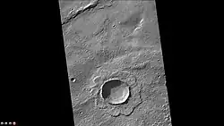 Resen Crater, as seen by CTX camera (on Mars Reconnaissance Orbiter).