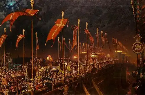 London Bridge on the Night of the Marriage of the Prince and Princess of Wales, 1864 by William Holman Hunt