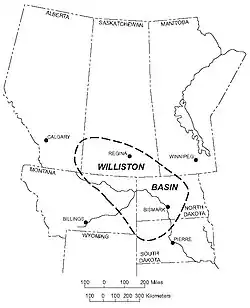Location of Williston Basin (USGS)