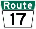 Route 17 marker