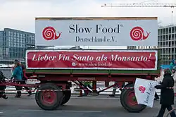Slow Food Germany is among the organizers of the protests (Berlin, 2013).