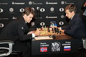 Magnus Carlsen and Sergey Karjakin
