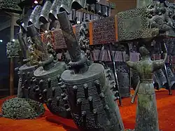 Chinese bells from the ancient Warring States, Hubei Provincial Museum, Wuhan, China.