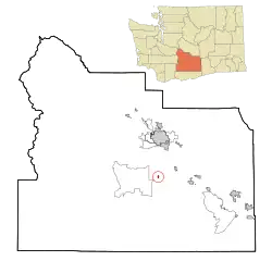 Location of Harrah, Washington