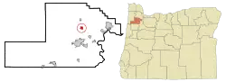 Location in Oregon