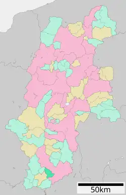 Location of Yasuoka in Nagano Prefecture