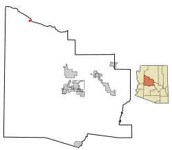 Location in Yavapai County within the state of Arizona