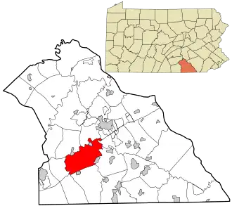 Location in York County and the state of Pennsylvania.