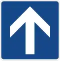 German "one way" sign (square shape)