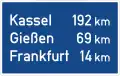 453: Motorway Distance Sign
