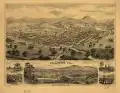 Healdsburg, California, December 31, 1875, with insets of Litton's Springs, Skagg's Springs, View of Russian River Valley, Magnolia Farm, and the Geuser Springs; drawn by E.S. Glover, A.L. Bancroft Lithographers, San Francisco