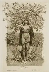 Frontispiece for A Heart Lost by Peladan (1888) soft-ground etching (16.67 x 10.8&nbsp;cm) Los Angeles County Museum