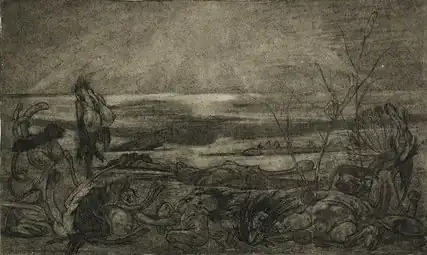Genesis from Les Sataniques (ca. 1882) soft-ground etching (18.89 x 25.56&nbsp;cm) Los Angeles County Museum of Art