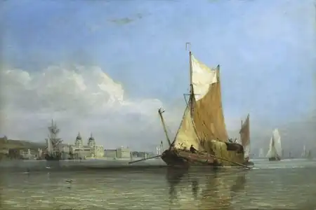 Hay Barge off Greenwich, 1835